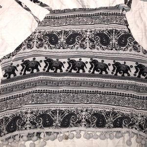 black and white tank top